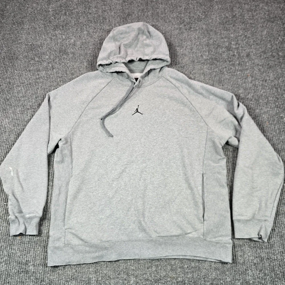Jordan Hoodie Mens‎ XL Gray Dri-FIT Fleece Pullover Crossover Fleece dq7327-091